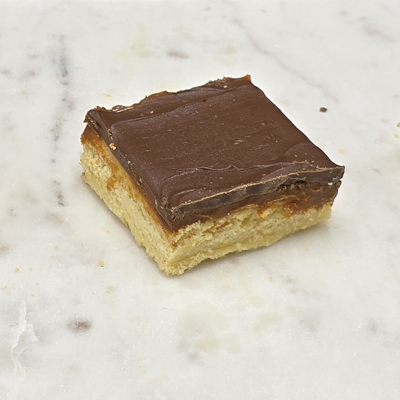 Chocolate Caramel Shortbread Cookies